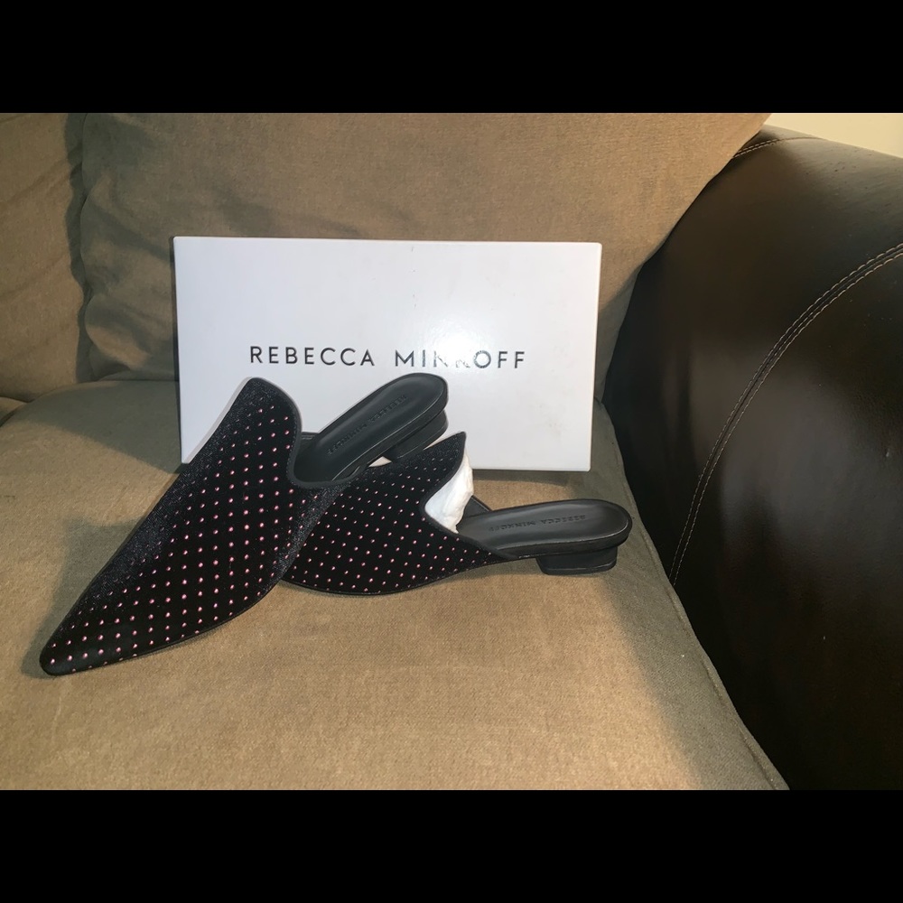 Rebecca Minkoff: Chamille Studded Velvet Mules